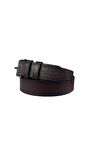Fossil Kahve Çift Dikiş Suni Deri 4 cm Erkek Kemeri-125 Cm