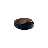 Fossil Hakiki Deri Lacivert Rugan 3,5 cm Erkek Kemeri-125cm