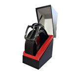 Fossil Kahve Desenli Hakiki Deri Spor Erkek Kemeri 4cm-110CM