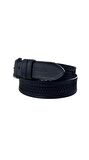 Fossil Lacivert Desenli Hakiki Deri Spor Erkek Kemeri 4cm-115CM