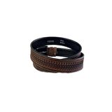 Fossil Taba Desenli Hakiki Deri Spor Erkek Kemeri 4cm-110CM