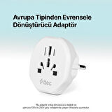 Ttec Şarj Akım Korumalı 10A/250V Amerikan Ve Avrupa Tipi Priz Dönüştürücü Priz Çevirici Adaptör Priz