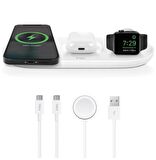 Ttec Led Aydınlatmalı 4in1 Kulaklık Apple Watch Uyumlu İphone Şarj Standı Magsafe Uyum Masaüstü Şarj Standı