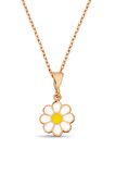 925 Ayar Gümüş Rose Papatya Kolye - N160501
