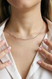 925 Ayar Gümüş İtalyan Model Kalemli Choker Tel Kolye - N161401