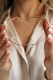 925 Ayar Gümüş İtalyan Model Kalemli Choker Tel Kolye - N161401