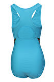 Slazenger SPL RacerBack Ld43 Kadın Mayo Mavi / Siyah