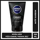 NIVEA MEN Deep Dimension Yüz ve Sakal Yıkama Jeli  100ml X 3 ADET