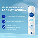 NIVEA Fresh Natural Sprey 150 ml X 4 ADET