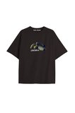 Y2k vintage Pickles Baskılı Sİyah T-shirt KOD 242