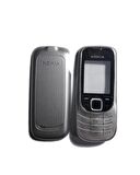 Nokia 2323 Kapak Nokia 2323 uyumlu Gri Siyah Renk Ön Kapak Arka Kapak Tuş Takımı