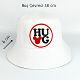 Woodycord Hug Beyaz Bucket Şapka Sarılmak Güzeldir