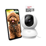 Tp-Link Tapo C200 1080p Güvenlik Kamerası + SanDisk 32GB MicroSD Hafıza Kartı