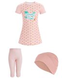 Maresiva 8133 Pembe Raddy Kısa Kol Çocuk Tesettür Mayo