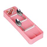 5 Bölmeli Çekmece İçi Kaşıklık Çekmece Düzenleyici Organizer Pembe