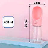 Evyora® 450 ml Taşınabilir Butonlu Evcil Hayvan Suluğu