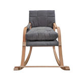 Reyo Paşa Ahşap Sallanan Sandalye, Boyun Yastıklı Çıkartılabilir Kılıflı Minderli Dinlenme Koltuğu E