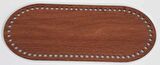 Ahşap 30x12 cm oval çanta tabanı (koyu renk)
