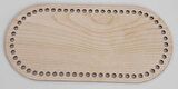 Ahşap 30x12 cm oval çanta tabanı (açık renk)