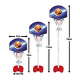 Çocuklara Özel Büyük Ayaklı Basketbol Potası Seti - Boyutu Ayarlanabilir Oyun Potası