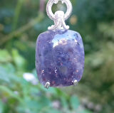 2331 Hindistan el kesimi İyolit Kristal Kuvars el yapımı kolye