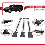 Toyota 4Runner 2003-2009 Arası ile Uyumlu FLY Model Ara Atkı Tavan Barı Gri 3 Adet