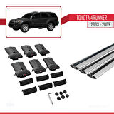 Toyota 4Runner 2003-2009 Arası ile Uyumlu FLY Model Ara Atkı Tavan Barı Gri 3 Adet