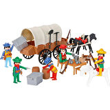 Nessiworld 04 003 Mini Mekanik Seri 3 Kovboy Arabası -Pilsan Oyuncak