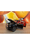 1:24 Çek Bırak Işıklı ve Sesli Rolls Royce Diecast Model Araba Siyah