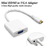 Mini Hdmi To Vga Ses Destekli Çevirici Dönüştürücü Adaptör