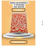 Boş Ilaç Kapsülü '' 3 '' Numara 1000 Adet - Helal Jelatin Sertifikalı