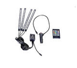 48 LED RGB Araç İçi Dekoratif Aydınlatma Uzaktan Kumandalı & Uygulama Kontrollü Atmosfer Işığı