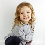 Çocuk Sweatshirt Kapüşonlu - Gri - Düz