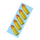 9mm Mermi Folyo Kesim Etiket 5x13 cm