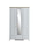 Yalı Modern 3 Kapaklı Aynalı Elbise Dolabı 125*60*211