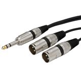 6.3mm Stereo Erkek-2 Xlr Erkek Kablo 2 Metre