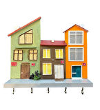 Bizim Sokak El Yapımı Ahşap Anahtarlık