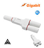 Anunnaki AN3012 Outdoor Su Geçirmez 1x2 1 Giriş 2 Çıkış PoE Extender Ethernet Repeater Dış Mekan
