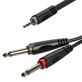 ROXTONE RX-K12605 .5 METRE 3.5 MM STEREO  - ÇİFT MONO GİTAR HAZIR KABLO