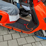 Motosiklet Aksesuar Koruyucu Paspas Nanoc Emira 50cc Uyumlu Turuncu Kenar Overloklu