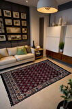 Şark Köşesi Kilim Halı Balkon ve Salon İçin Dekoratif Yıkanabilir Oturma Oda Halısı(bordo)