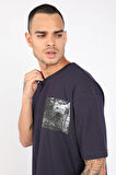 Erkek Lacivert Bisiklet Yaka T-shirt