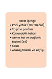 Ozmo Aura Oyun Parkı 70x120 Cm + YATAKLI Gri