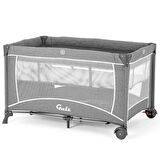 Gulz Raftel Oyun Parkı Bebek Beşik 70x120 Cm + YATAKLI Light Grey