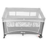 Gulz Raftel Oyun Parkı Bebek Beşik 70x120 Cm + YATAKLI Light Grey