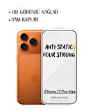 iPhone 17 Pro Max Anti-Static 3D Toz Tutmayan Kırılmaz Ekran Koruyucu