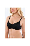 Kadın Siyah Balenli Toparlayıcı Basic Sütyen 1950