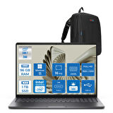 Dell Pro 16 PC16250 Intel Core 7 250U 96GB Ddr5 1tb SSD 16 Fhd+ IPS (1920X1200) 300 Nits WIN11HOME Taşınabilir Bilgisayar. PC16250C7325H28+ZETTAÇANTA