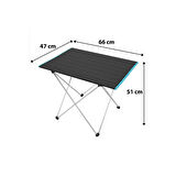 HABITAT KATLANABİLİR ALÜMİNYUM KÜÇÜK BOY KAMP VE PİKNİK MASASI