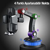 Coofbe Süper Vantuzlu Teleskopic Ayarlanabilir Ön Cam Araç Tutucu Torpido Üstü Araç Telefon Tutucu